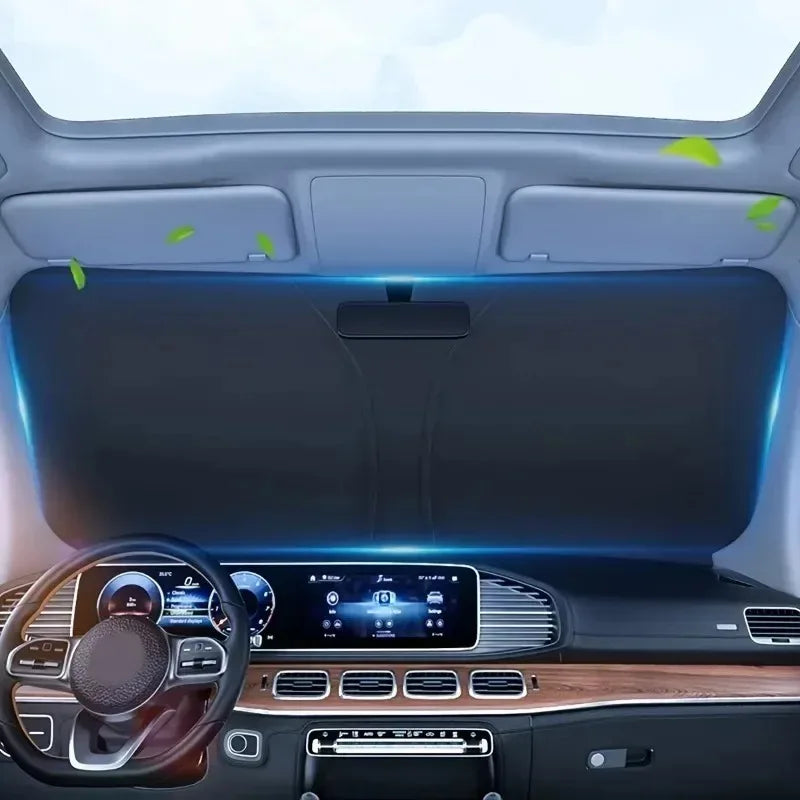 Front Window Sunblock Car Sunshade Thermal Insulation Blinds Interior Windshield Shade Cover Coo - Automotive LED Light