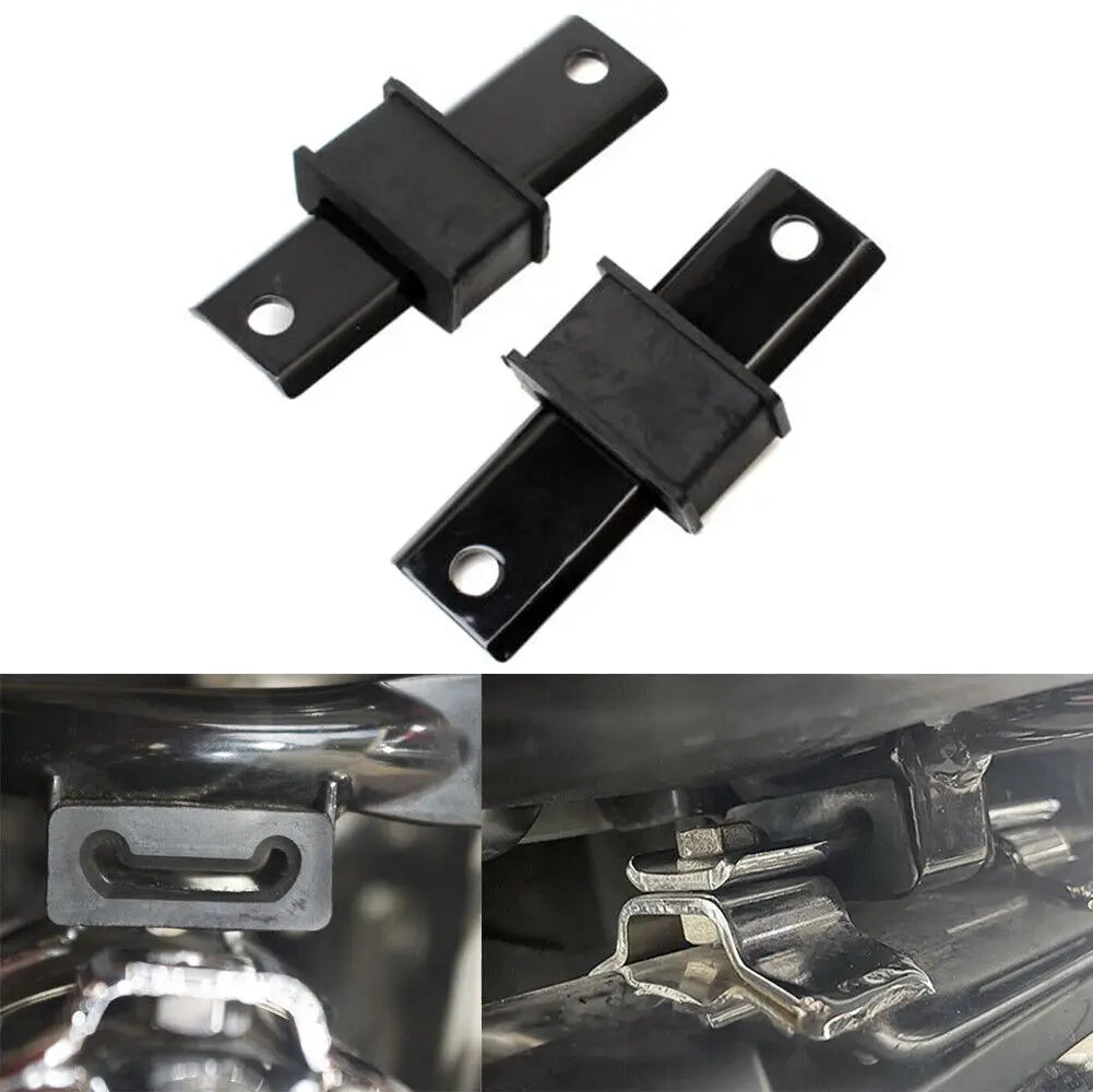 Motorcycle Black Muffler Hanger Bracket Kit For Harley CVO Touring Electra Steet Glide Road King - Automotive LED Light