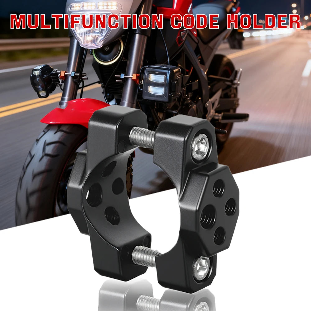 Motorcycle Lamp Bracket 22-32mm Multifunction Holder Handle Fixed Bumper Headlight Light Clamp M - LED Motorcycle Light