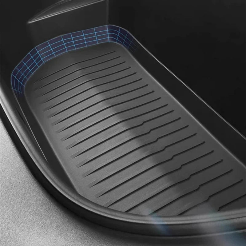 Car Front Rear Trunk Mats For Tesla Model 3+ Highland 2024-2026 TPE Lower Trunk  for Tesla Model 3 2024-2026 - Automotiv