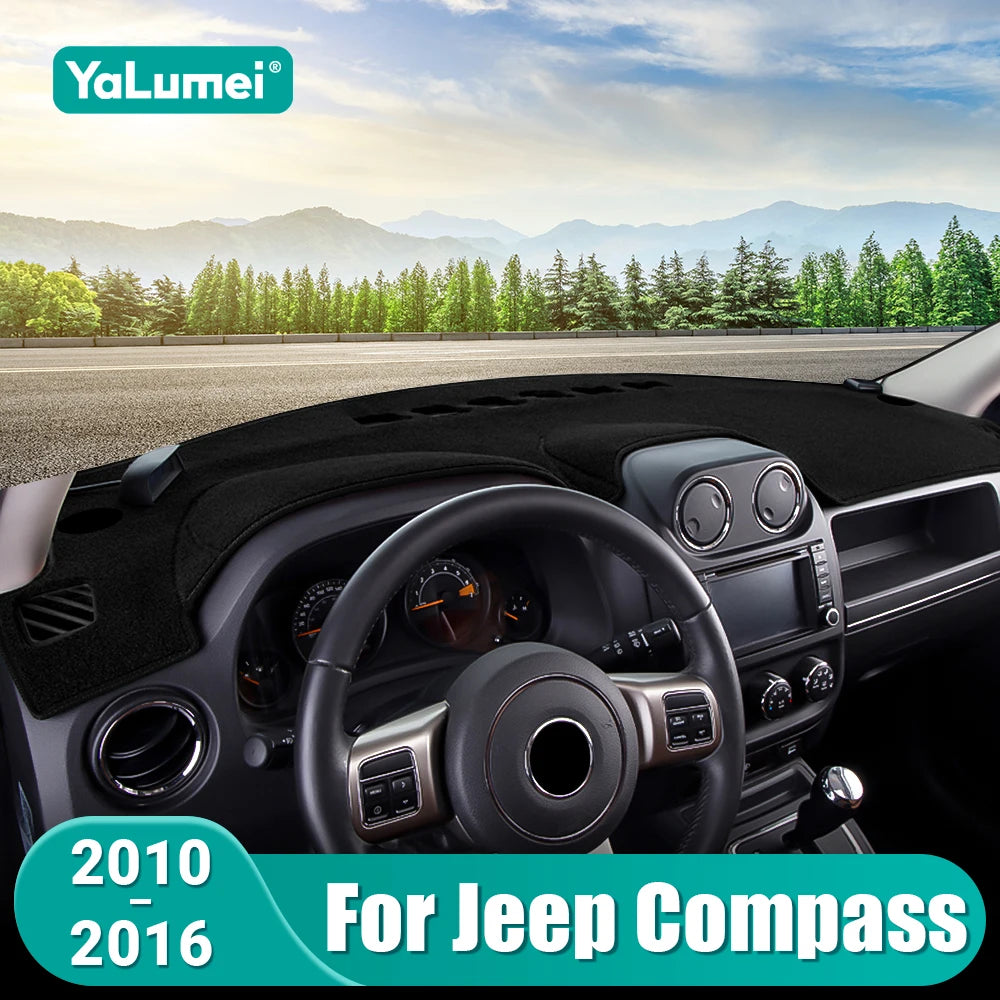 For Jeep Compass 2011 2012 2013 2014 2015 2016 Car Dashboard Mat Sun Shade Instrument Desk Non-s - Automotive LED Light