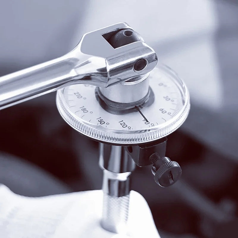 Torque Wrench Torquemeter Dial Hand Tool Auto Service Equipment Garage Calibrated In Degrees Aut - Automotive LED Light