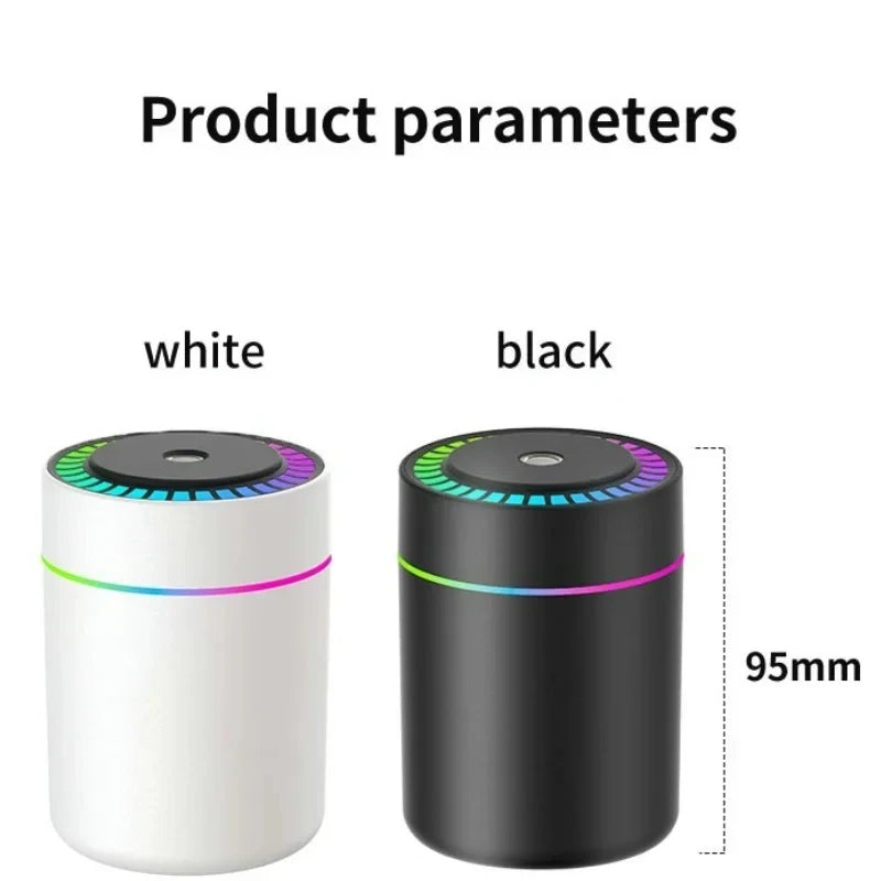 180ML Mini Air Humidifier USB Electric Aroma Diffuser Essential Oil Purifier Aromatherapy Mist M - Automotive LED Light