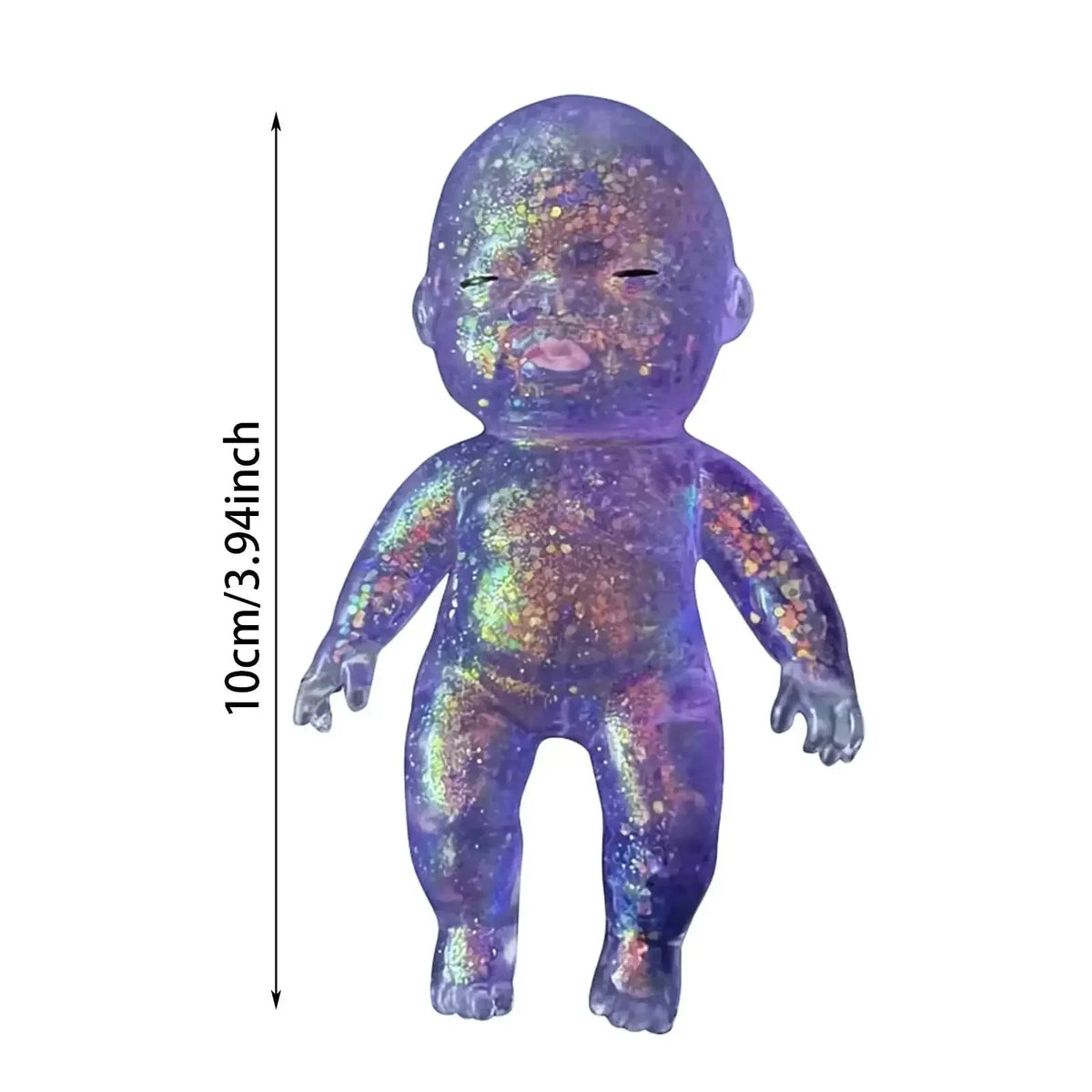 Stress Anxiety Relief 1pc Glitter Silicone Baby Squeeze Toys Slow Rebound Fidget Toys Soft Satis - Automotive LED Light