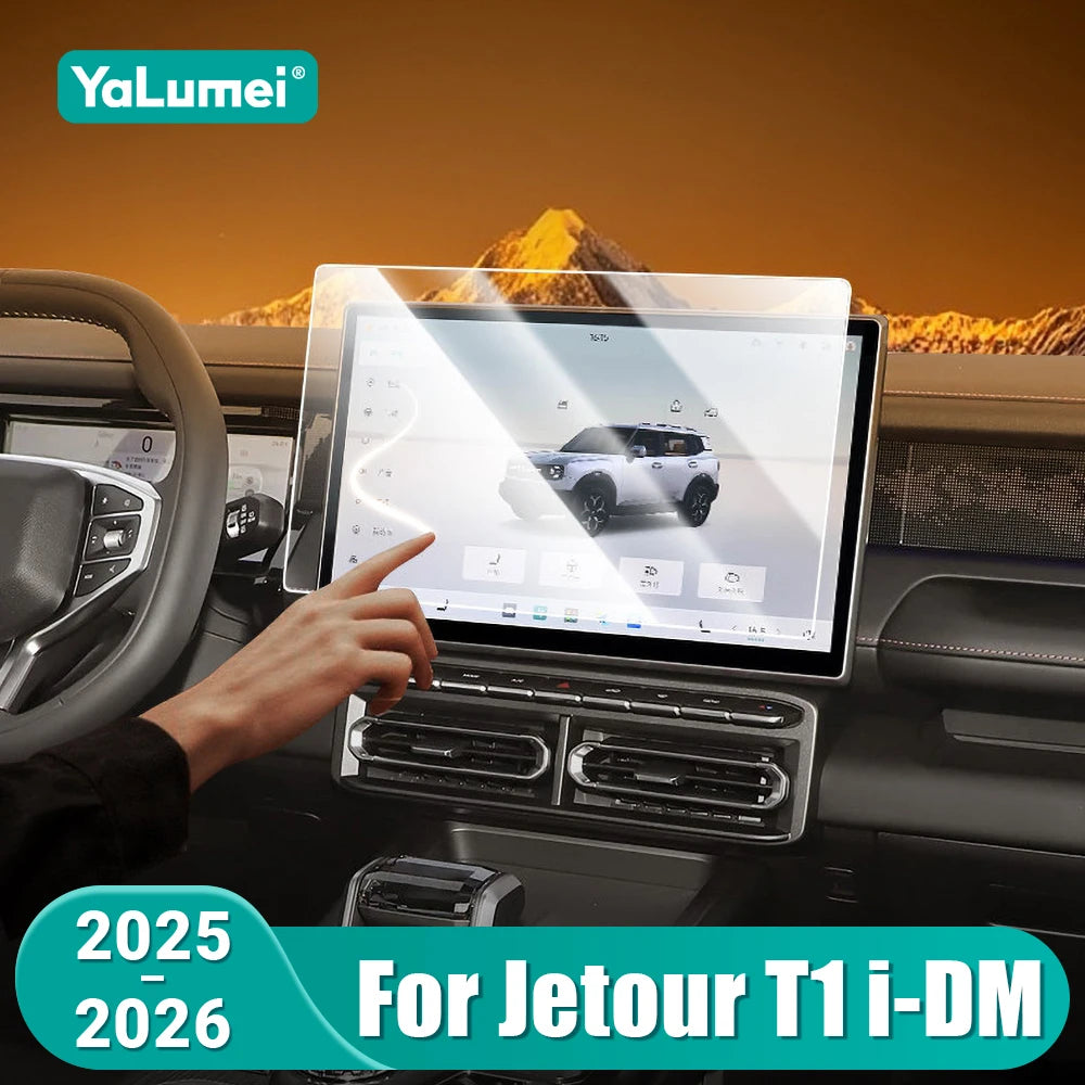 For Jetour T1 2025 2026 Car Tempered Glass Protector Film Navigation Dashboard Display Screen Fi - Automotive LED Light