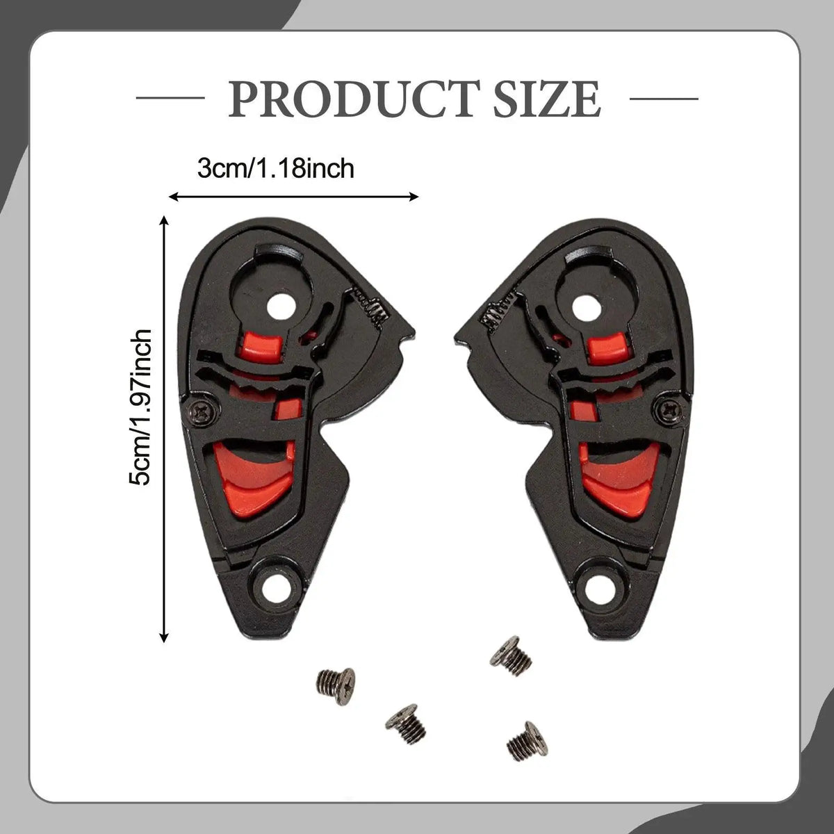 2 Pieces Helmet Visor Base Accessory Replace Parts Simple Installation - Automotive LED Light