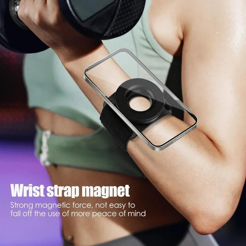 Strong Magnetic Suction Bracket Running Phone Holder Mobile Phone Holder Wrist Strap Arm Dedicat - Automotive LED Light