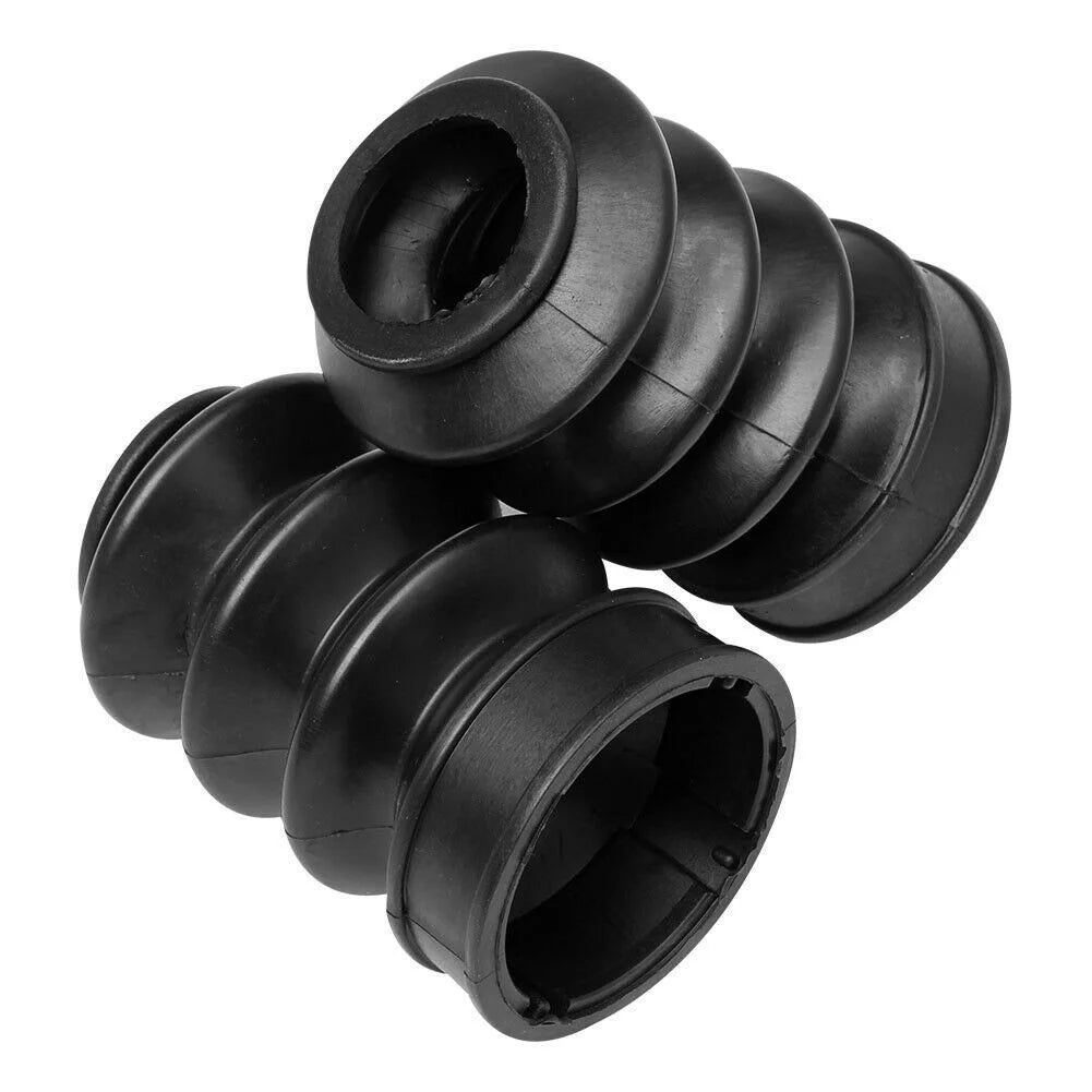 Black Motorcycle 39mm Rubber Fork Cover Gaiter Gator Boot Shock Protector Dust Guard For Harley  - Automotive LED Light