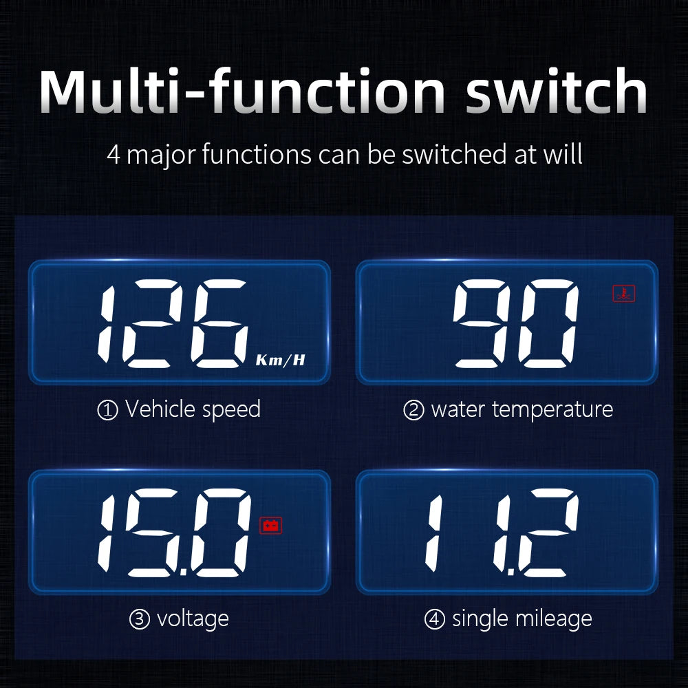 M3 HUD Obd2 Display On-board Computer Car Head-up display Windshield Big Font pr for M1 M3 - Automotive LED Light