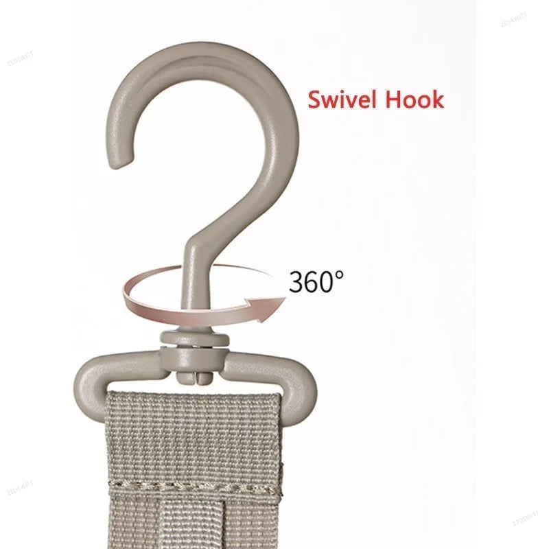 Multi Clip Hanging Hat Organizer Rope Hat Rack Cap Display Storage Holder For Wardrobe Closet Do - Automotive LED Light