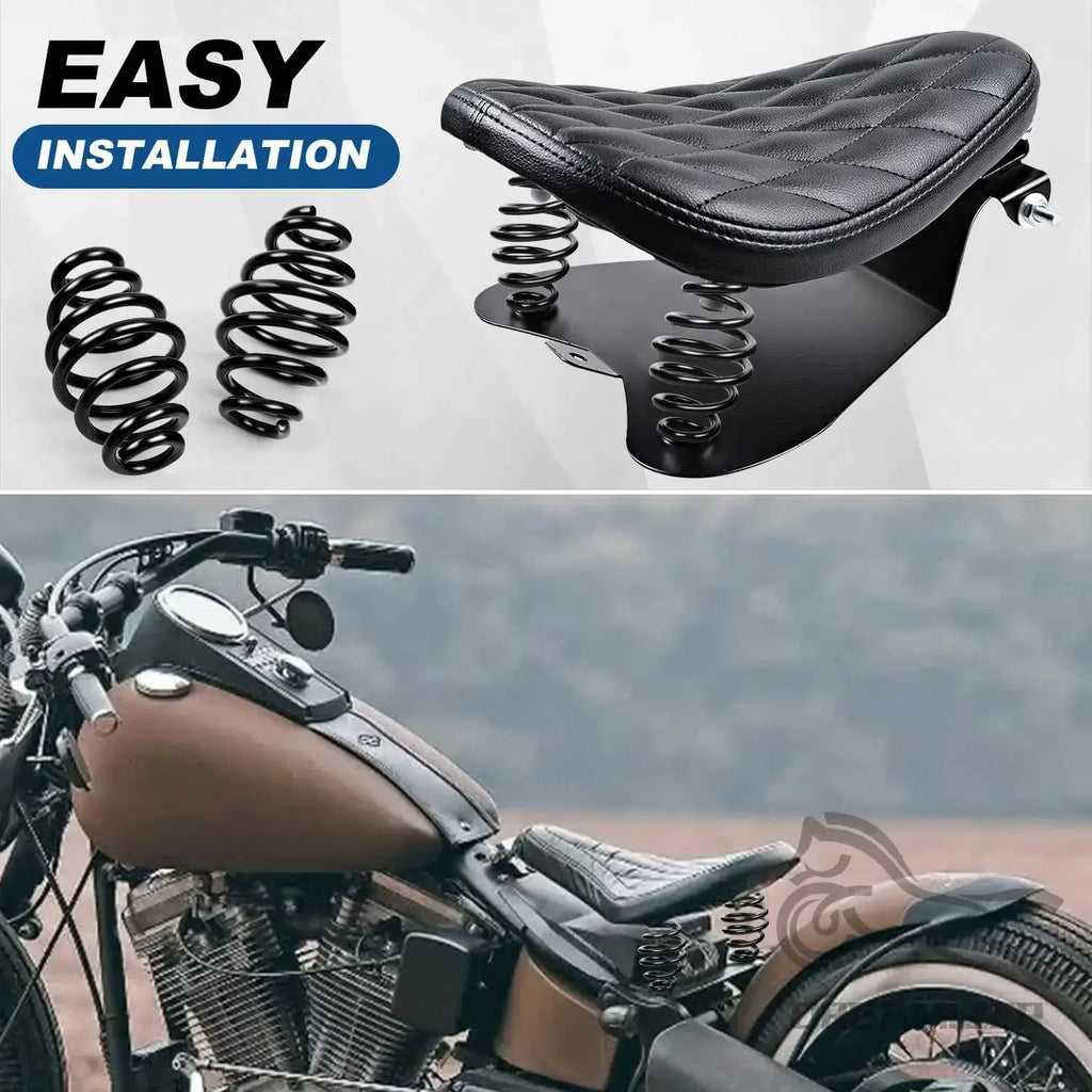 3" Universal Motorcycle Spiral Barrel Coiled Solo Seat Springs For Harley Chopper Bobber Softail - Automotive LED Light