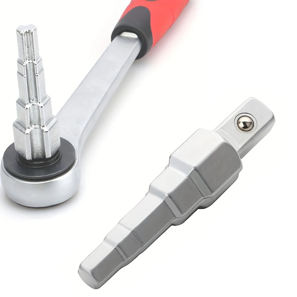 1Pcs Key Spanners Radiators Carbon Steel Pagoda Head Valves Key Step Wrench with Square 1/2inch  - Automotive LED Light