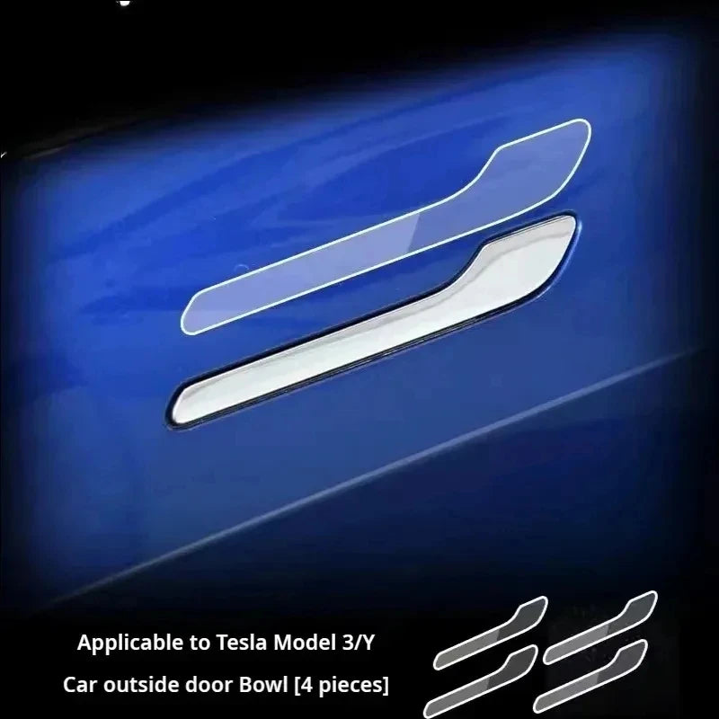 4PCS Car Door Handle Protector Stickers Anti-Scratch Car Door Handle Cover Guard Door Handle Wra - Automotive LED Light
