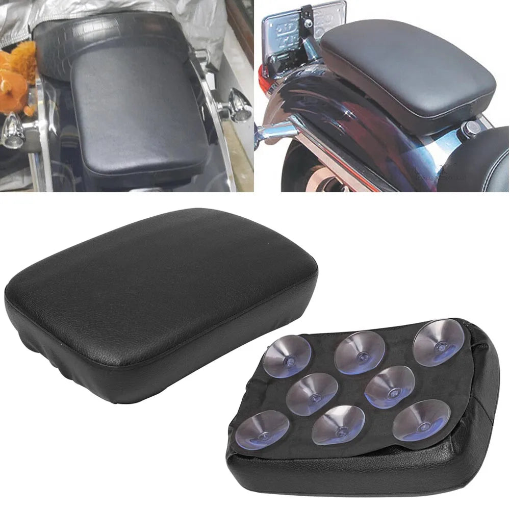 8 Suction Cups Motorcycle Rear Pillion Pad Suction Seat Passenger Cushion For Harley Dyna Sports - Automotive LED Light