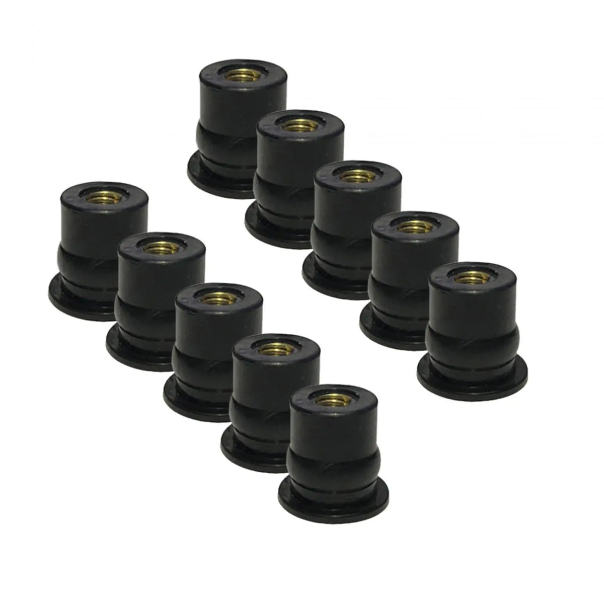High Quality Rubber Well Nuts Fairing Fasteners Metric Brass Insert Motorcycle Windshield Access - Automotive LED Light