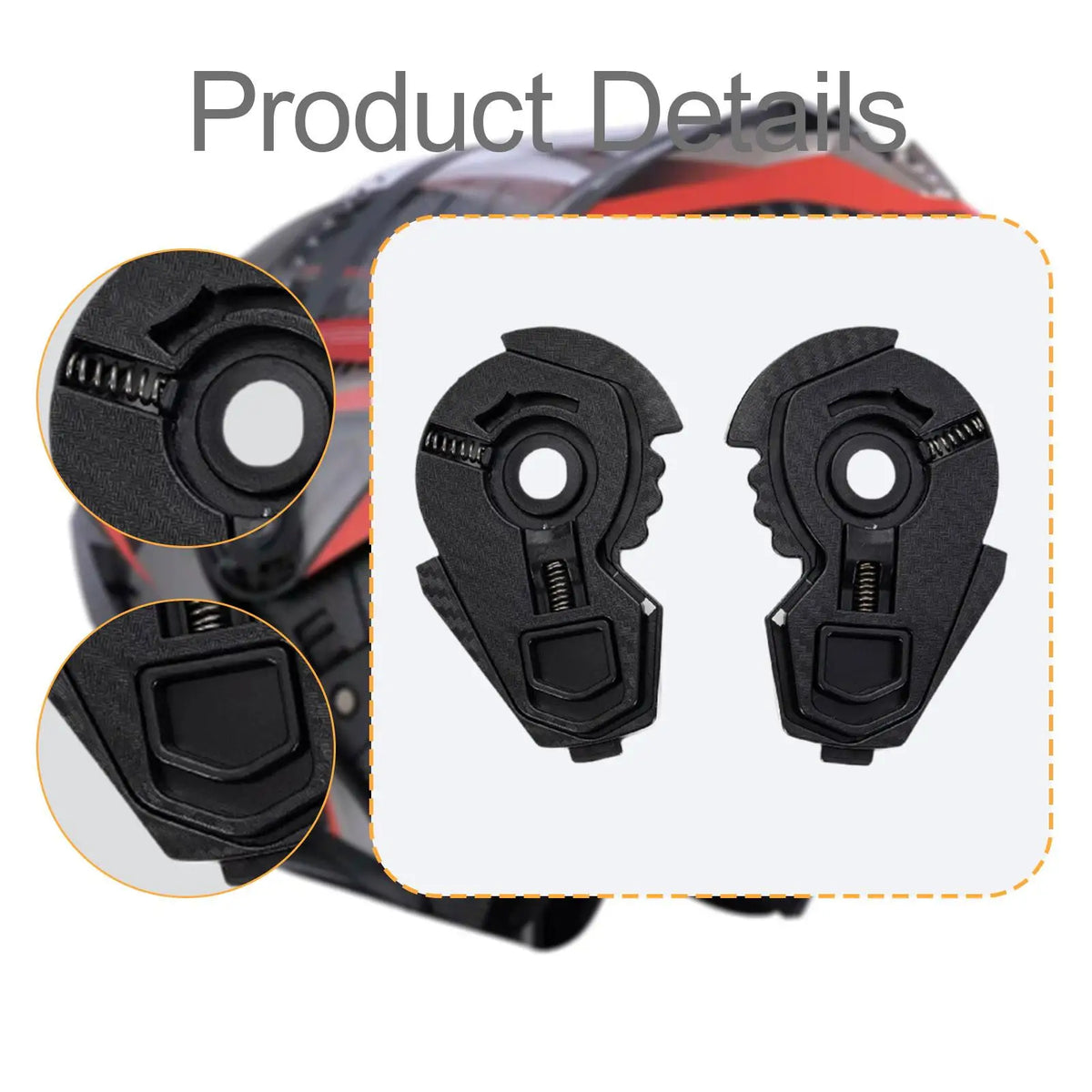 Helmet Visor Fixing Base Premium PC Helmet Lens Base Adapter Replacement Accessory for 902 Base - Automotive LED Light