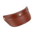 Universal Motorcycle Helmet Visor PU Leather PC 3 Snap Peak Sun Shade for Open Face Half Helmets - Automotive LED Light