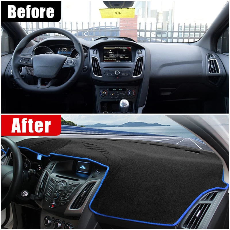 For Ford Focus 3 MK3 2011 2012 2013 2014 2015 2016 2017 Car Dashboard Mat Sun Sh for Ford MK3 - Automotive LED Light