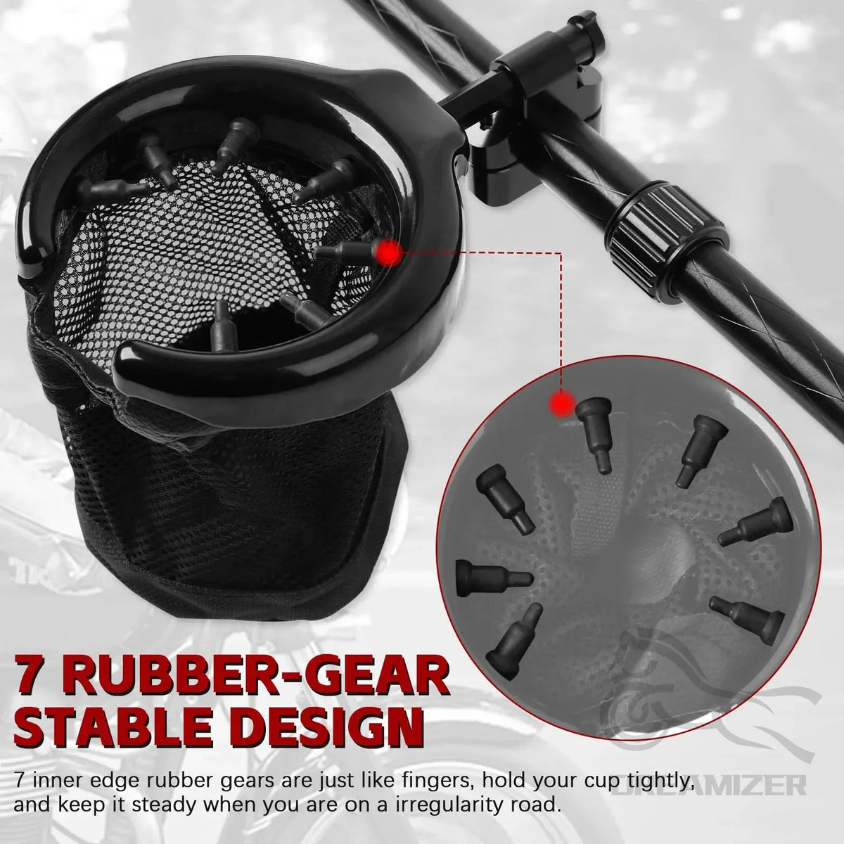 Universal 22MM Motorcycle Cup Holder For Harley Touring Sportster Honda Yamaha Kawasak Drinking  - Automotive LED Light