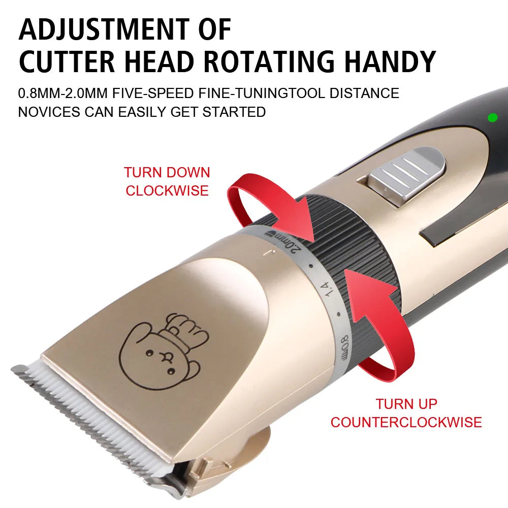 Cordless Pet Supplies Pet Hair Clipper Electric Scissors Haircut Trimmer Shaver Set For Dog Rabb - Automotive LED Light
