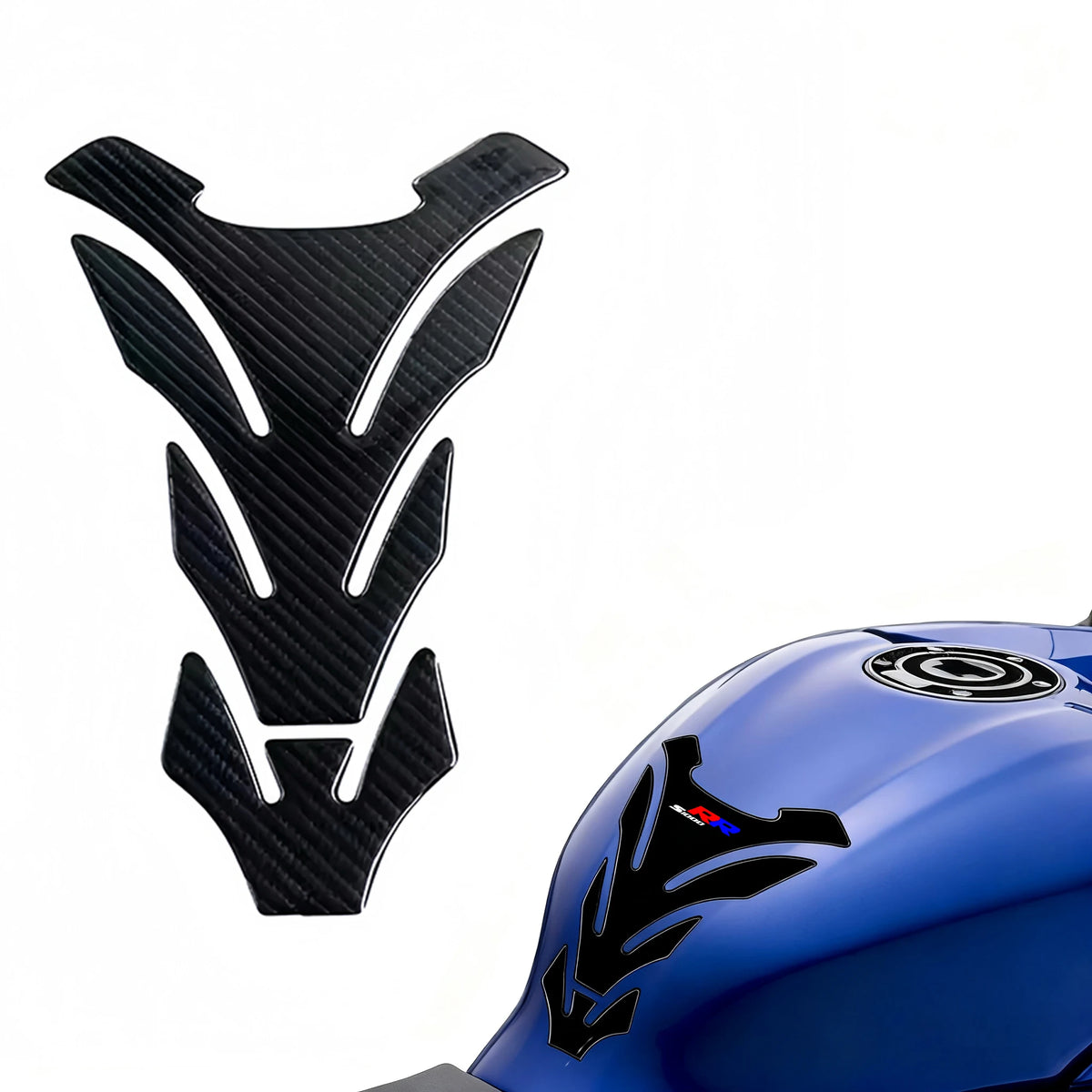 3D Carbon Fiber Motorcycle Fuel Tank Pad Cover Protector Decal Stickers For BMW S1000RR S1000 RR - Automotive LED Light