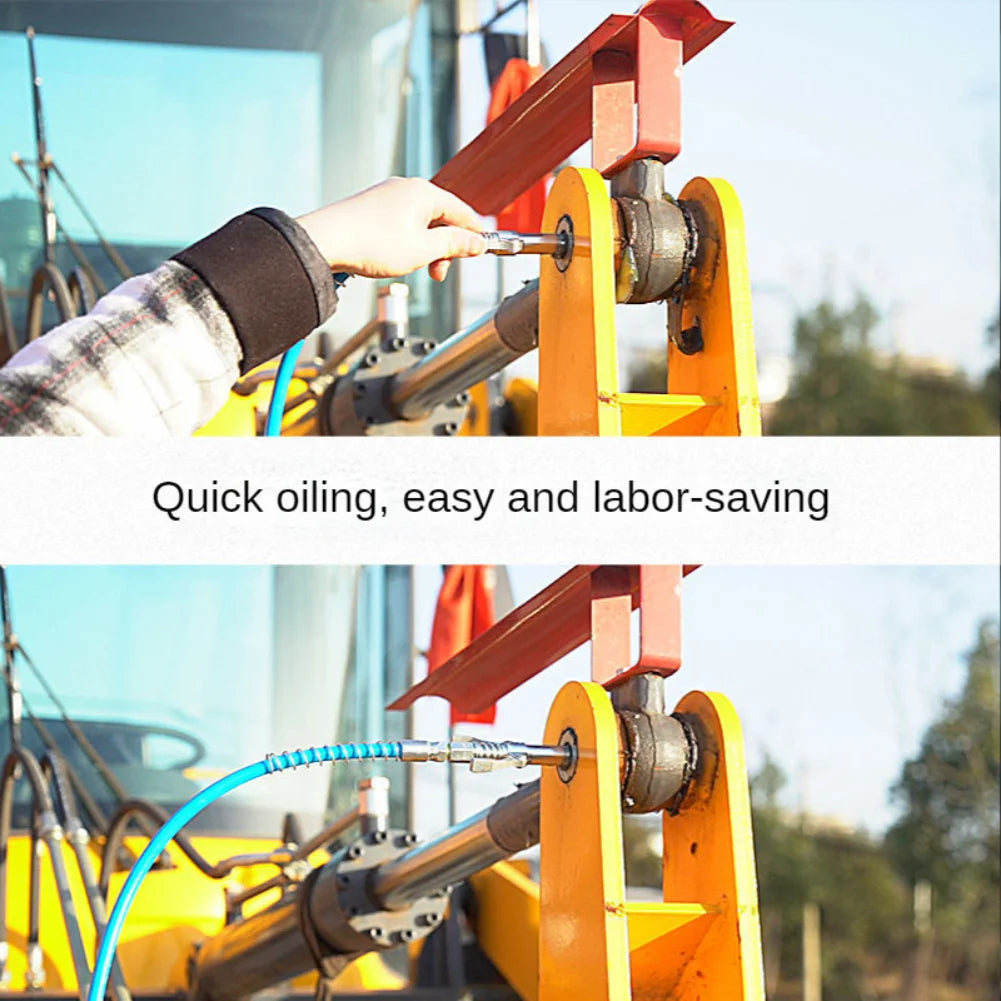 Mini Grease Gun Coupler 10000PSI Manual Grease Pump Head Syringe Lubrication Nozzle Oil Pump Fil - Automotive LED Light
