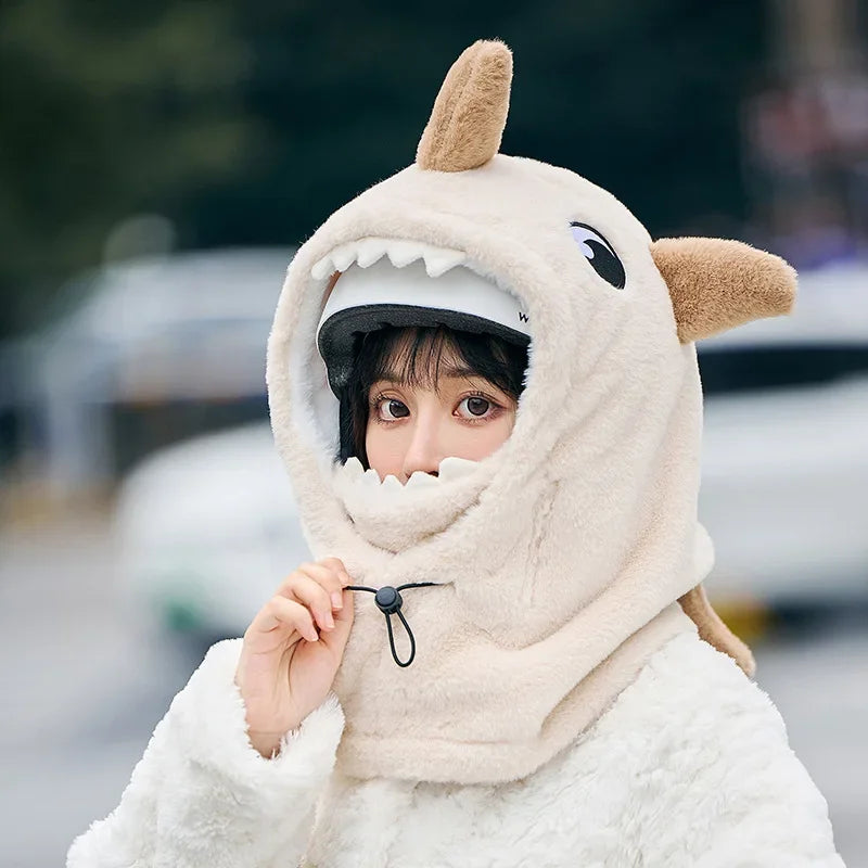 Motorcycle Mask Hat Balaclava Children Adult Winter Full Face Mask Hat Head Neck Cover Skiing Be - Automotive LED Light