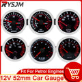 AD 52mm Universal Smoke Len Tachometer RPM Turbo Boost Gauge 2 Bar PSI Water Temp Meter Oil Pres - Automotive LED Light