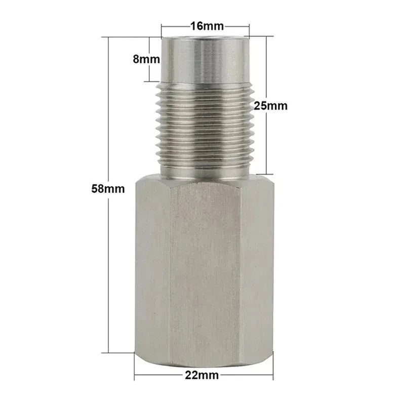 1PC M58mm Oxygen Sensor Adapter for Automobile Engine Lamp Inspection Catalytic Converter Net Ga - Automotive LED Light