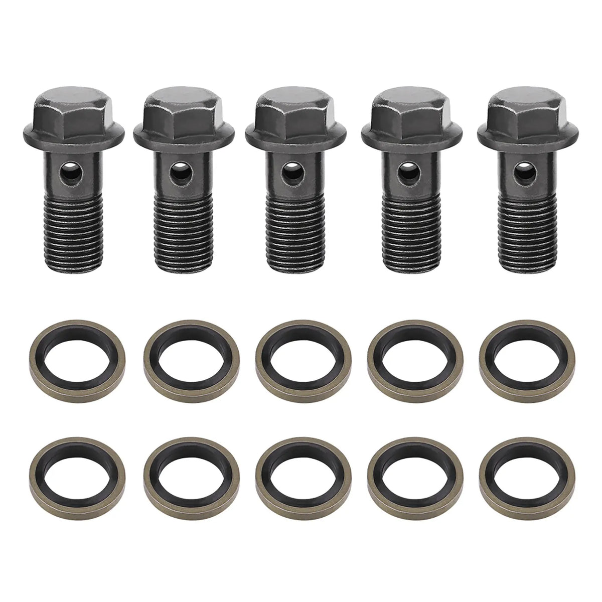 5PCS M10x1.25/M10 x1.0MM Motorcycle ATV Off-Road Scooter Stainless Brake Banjo Bolt Caliper Mast - Automotive LED Light