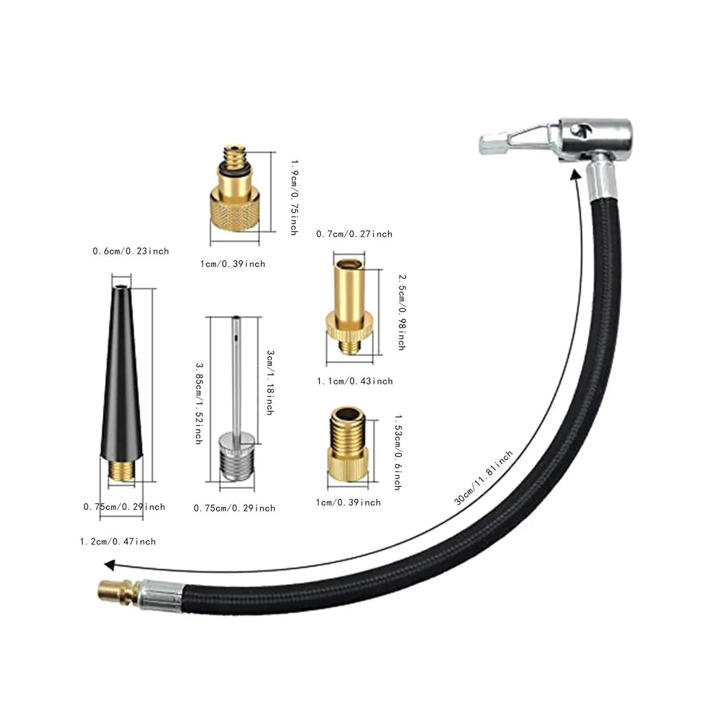 Air Pump Inflator Extension Hose Quick Air Release Extention Replacement Hose for Bicycles Tyre  - Automotive LED Light