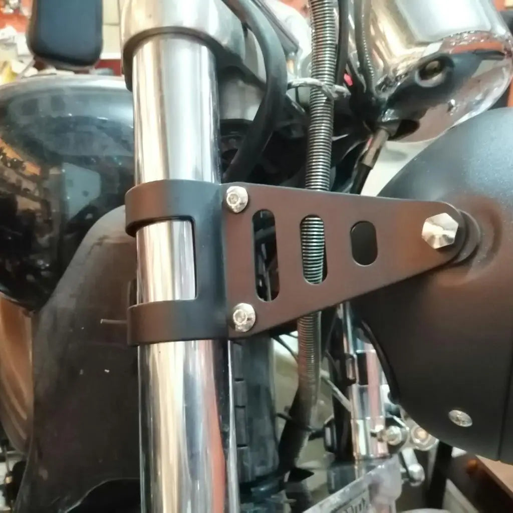 Motorcycle Headlamp Bracket Metal Fork Mount Headlight Holder Plate Easy Install for Custom Bike - LED Motorcycle Light