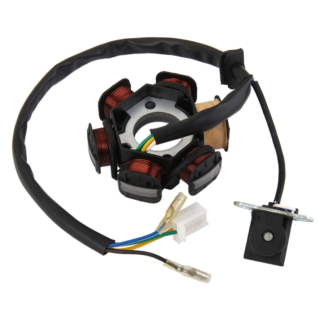 PIT DIRT BIKE QUAD STATOR PLATE MAGNETO GENERATOR COIL for GY6 125cc 150cc 100% Copper startor m - Automotive LED Light