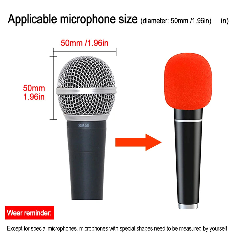 Microphone Windscreen Foam Cover Thick Mic Covers Foam Mic Pop Filter for Studio Interview Karao - Automotive LED Light