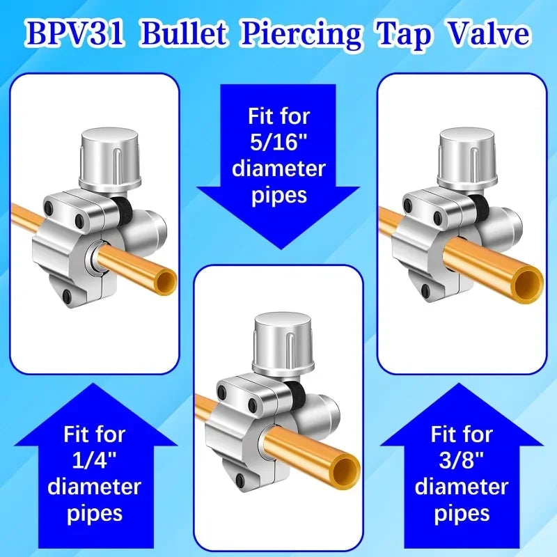 Refrigerator Puncture Valve BPV-31 Cartridge Piercing Valve Line Tap Valve For HVAC Air Conditio - Automotive LED Light