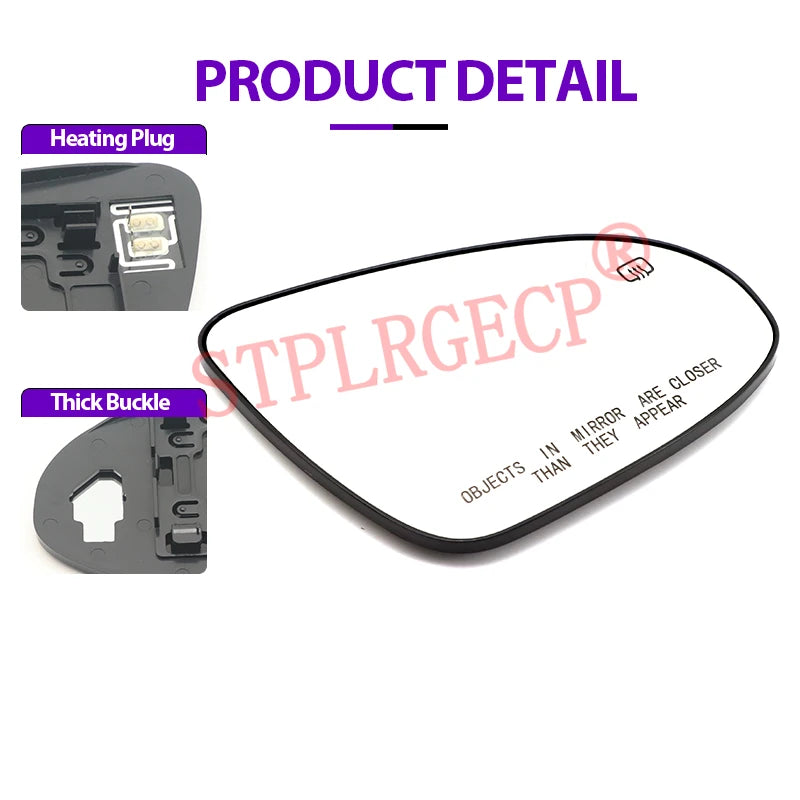 Stplrgecp Passenger Side Right Door Side Heated Wing Mirror Glass Lens for Toyot for Toyota Camry XV50 XX40 - Automotive