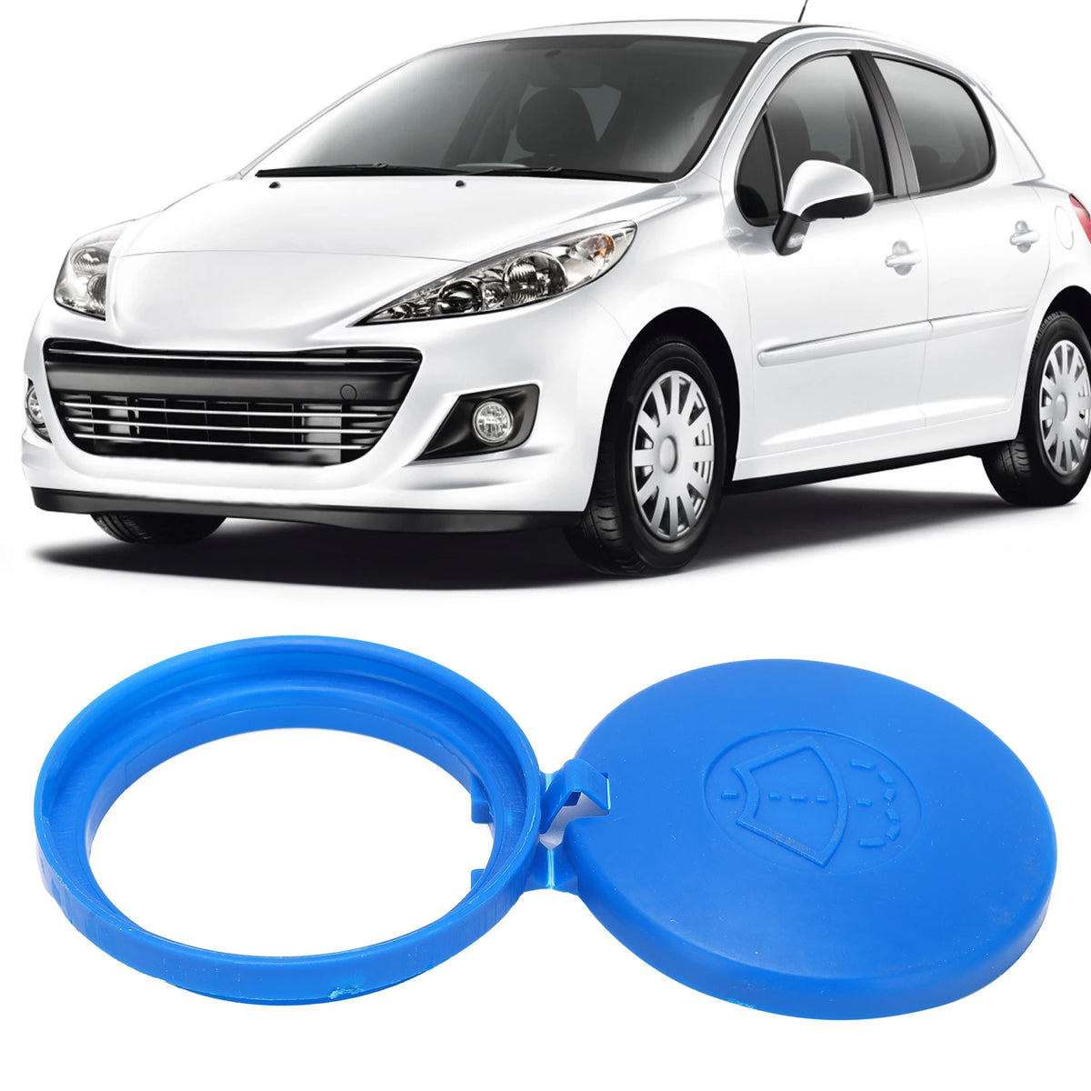 Car Windshield Washer Fluid Reservoir Cap Cover 643230 Replacement for Citroen C4 2004‑2015 - Automotive LED Light