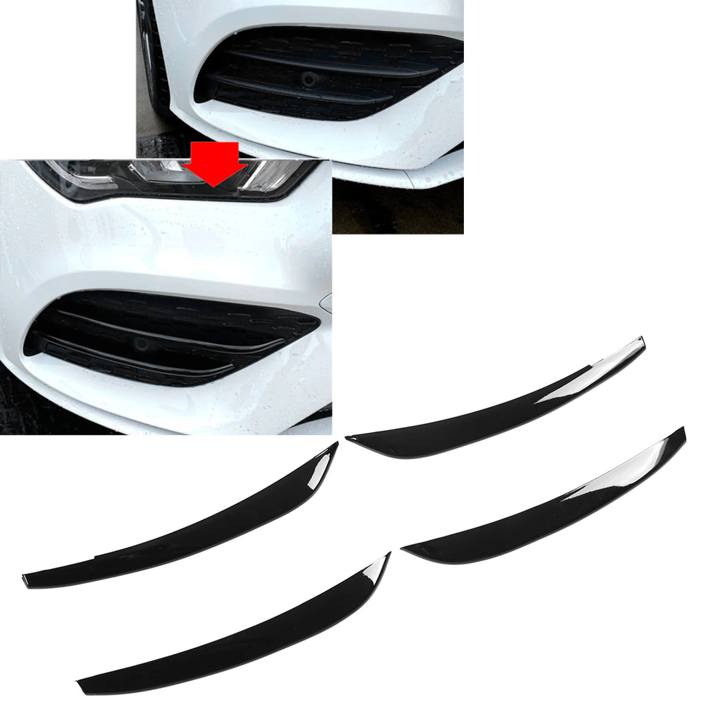 4Pcs/Set Front Bumper Fog Light Grille Cover Trim Replacement for Mercedes CLA C for Mercedes W118 C118 CLA - Automotive