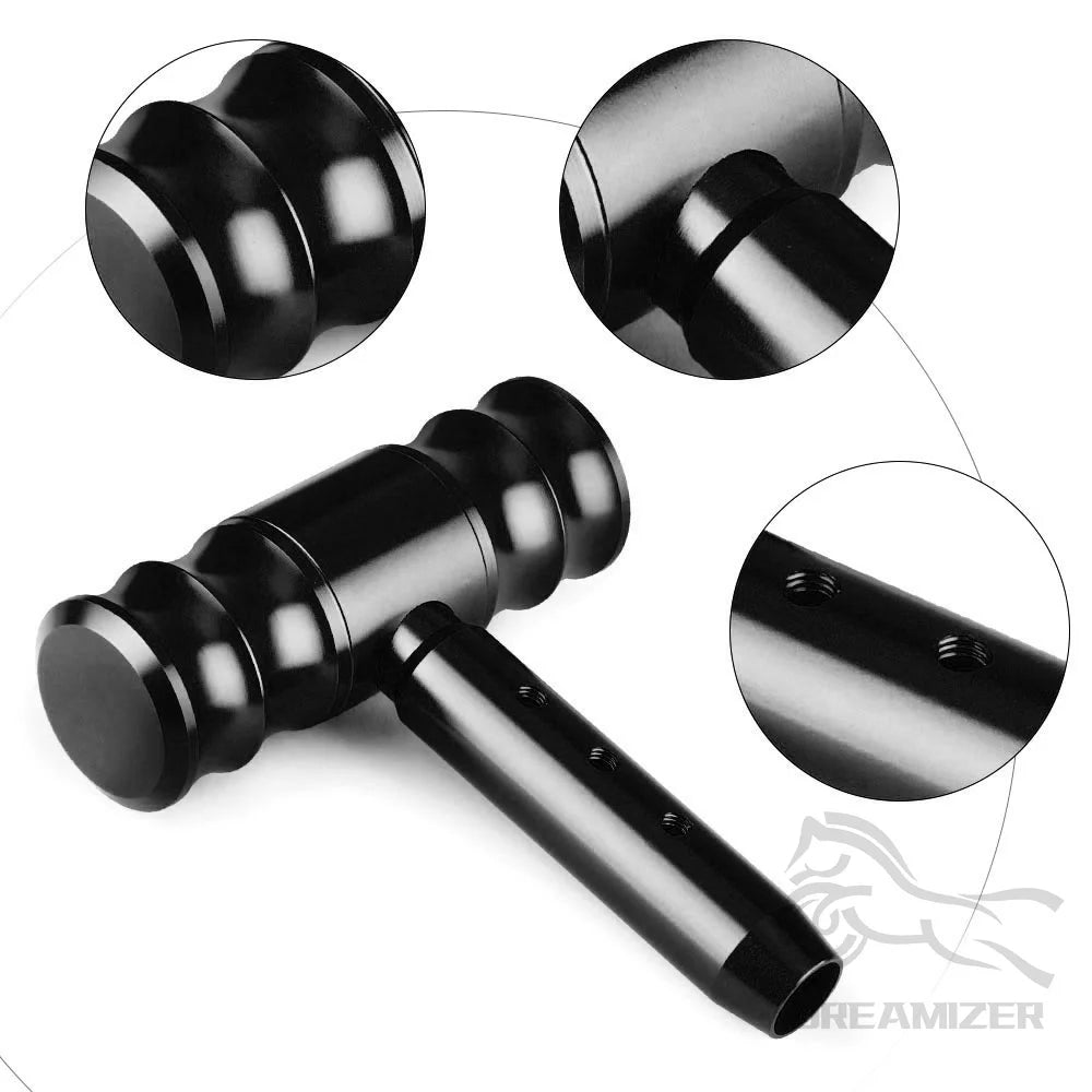 Universal 114mm Car Auto T Shape Aircraft Joystick Gear Shift Knob Aluminum Alloy Gear Shift Gea - Automotive LED Light