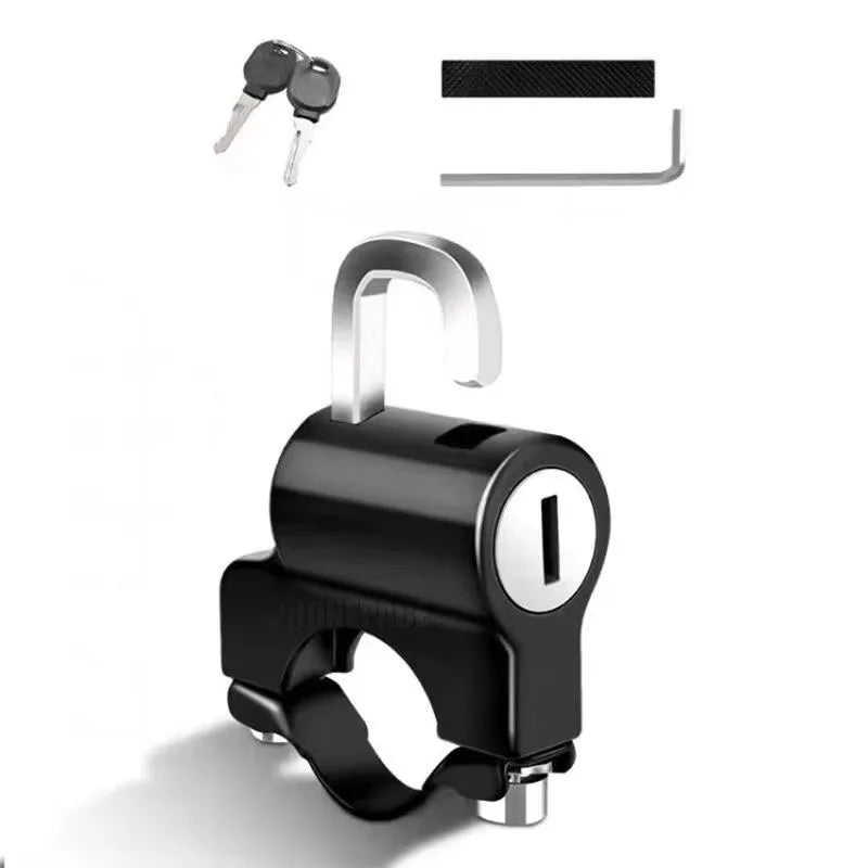 Helmet Lock for Motorcycle Scooter Atv Bicycle Universal Security Anti-theft Handlebar Lock 20mm - Automotive LED Light