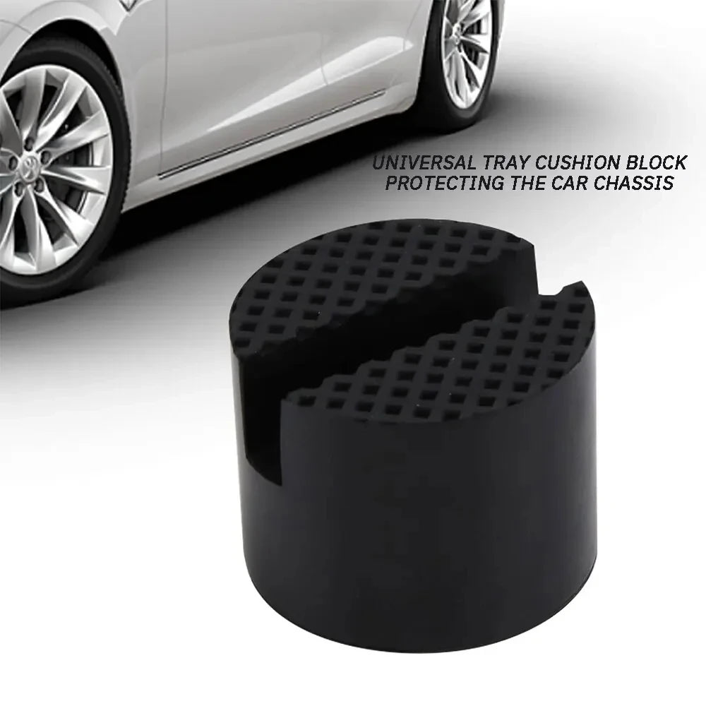 1PC Universal Jack Rubber Support Pad Durable Wear Resistant Car Slotted Frame Rail Floor Socket - Automotive LED Light