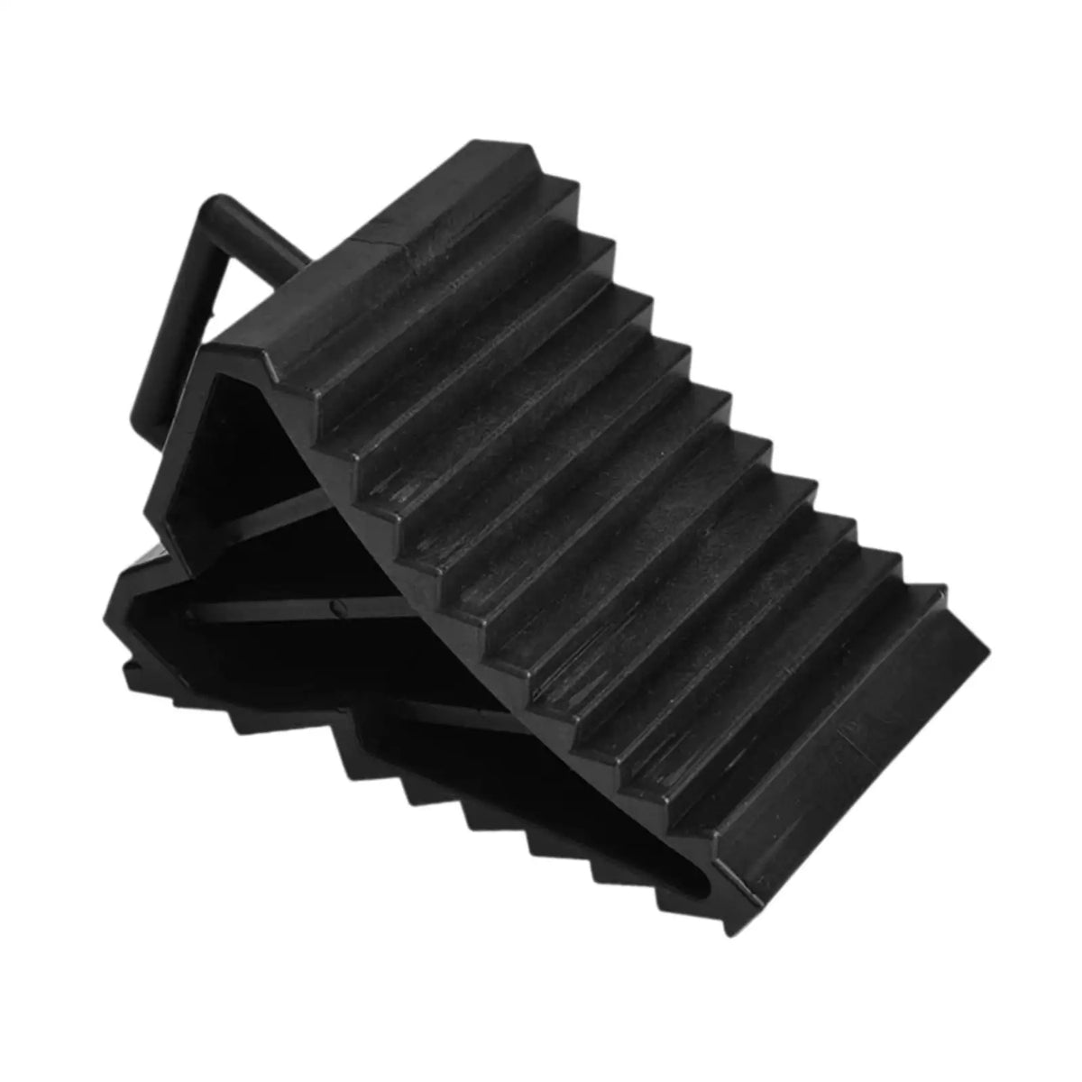 1/2PCS Wheel Chock Stabilizers For Truck RV Non Slip Triangle Base with Pull Handle Wheel Stabil - Automotive LED Light