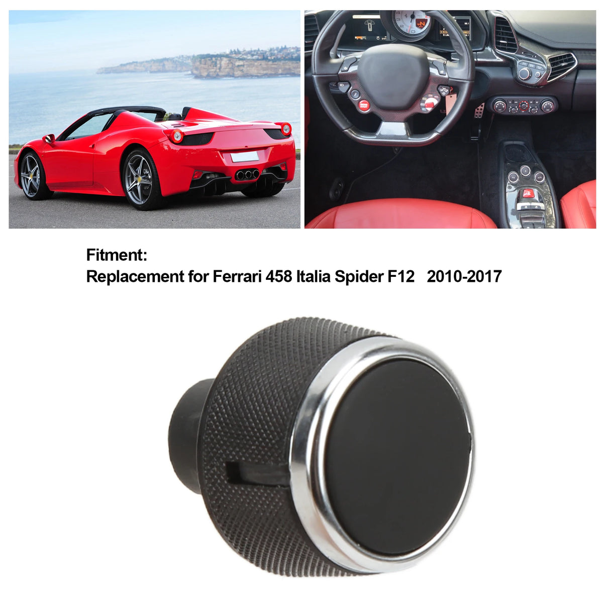 Car AC Control Switch Button 872924011 ABS Replacement for Ferrari 458 Italia Sp for Ferrari F12 - Automotive LED Light