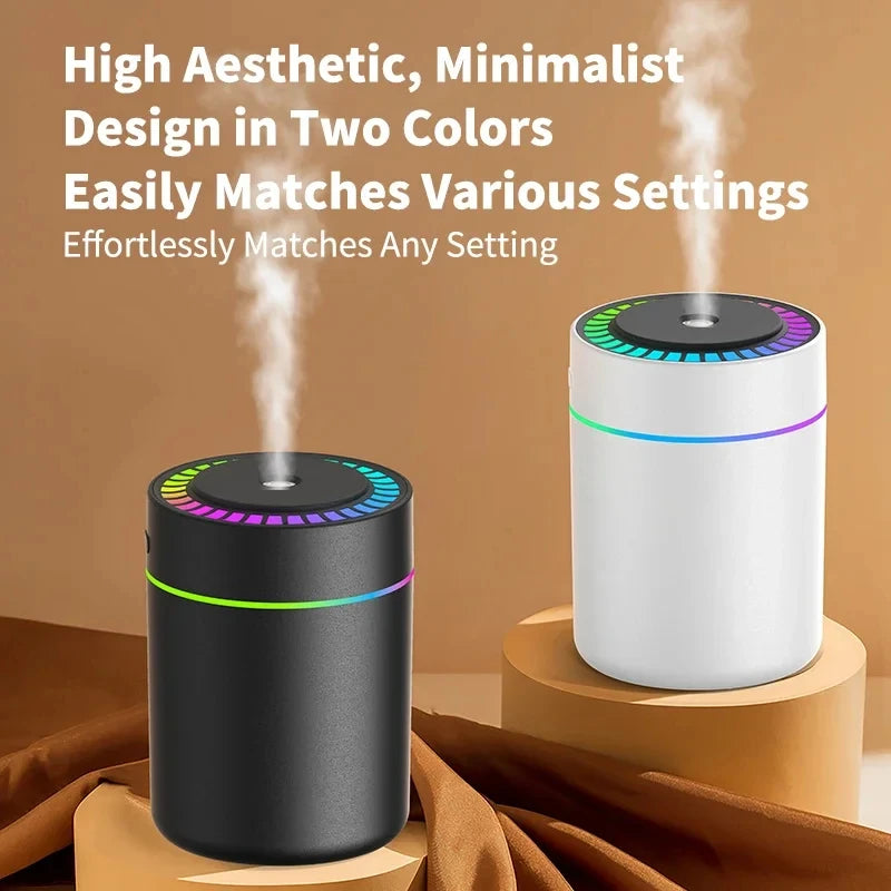 180ML Mini Air Humidifier USB Electric Aroma Diffuser Essential Oil Purifier Aromatherapy Mist M - Automotive LED Light