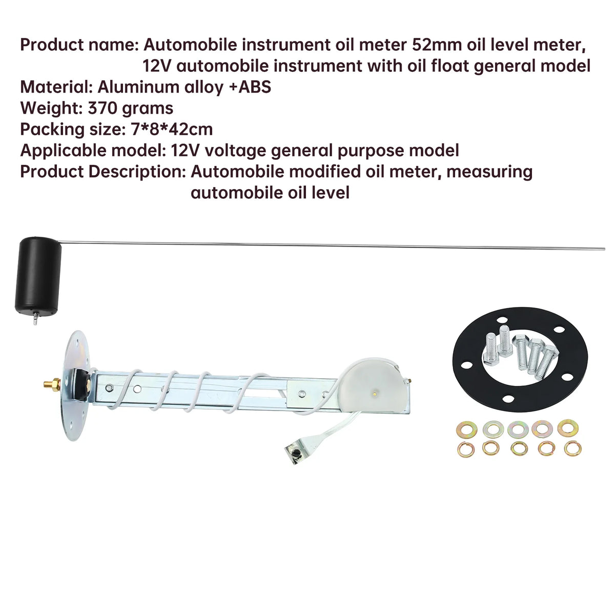 12V Automotive Gauges Universal 2" 52mm Fuel Level Gauge 240-33ohm Fuel Float Sensor fit 5in-27i - Automotive LED Light