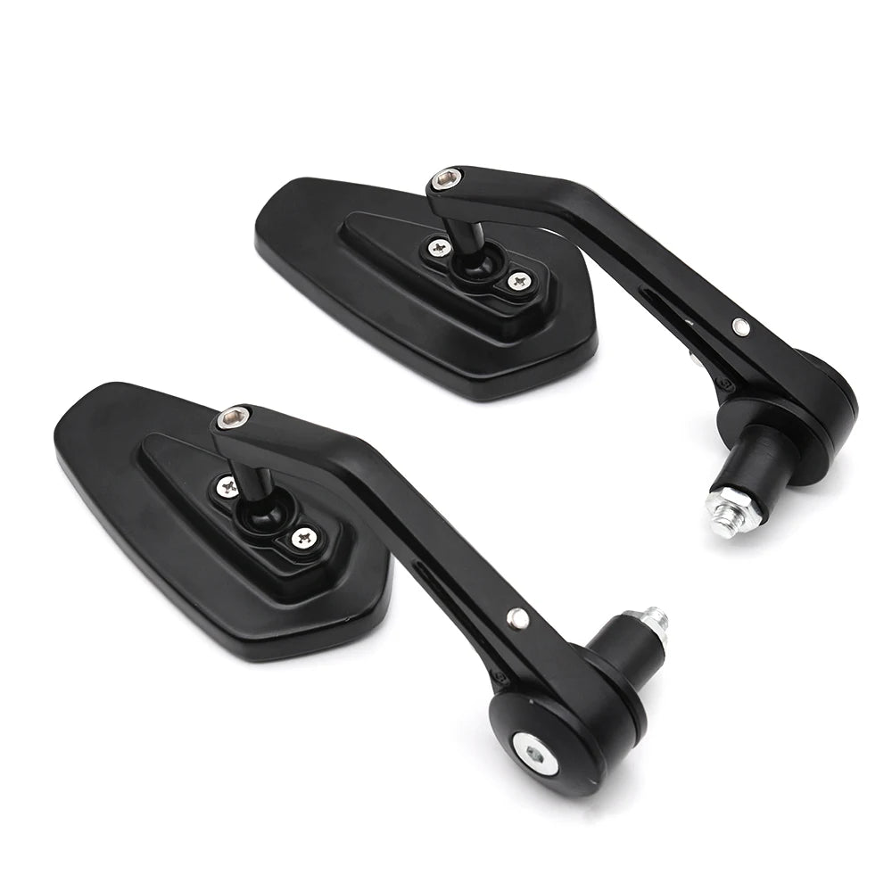 Motorcycle Bike Cruiser Chopper ATV Aluminum 7/8'' 22mm Bar End Side Rear View Mirror For BMW Du - Automotive LED Light