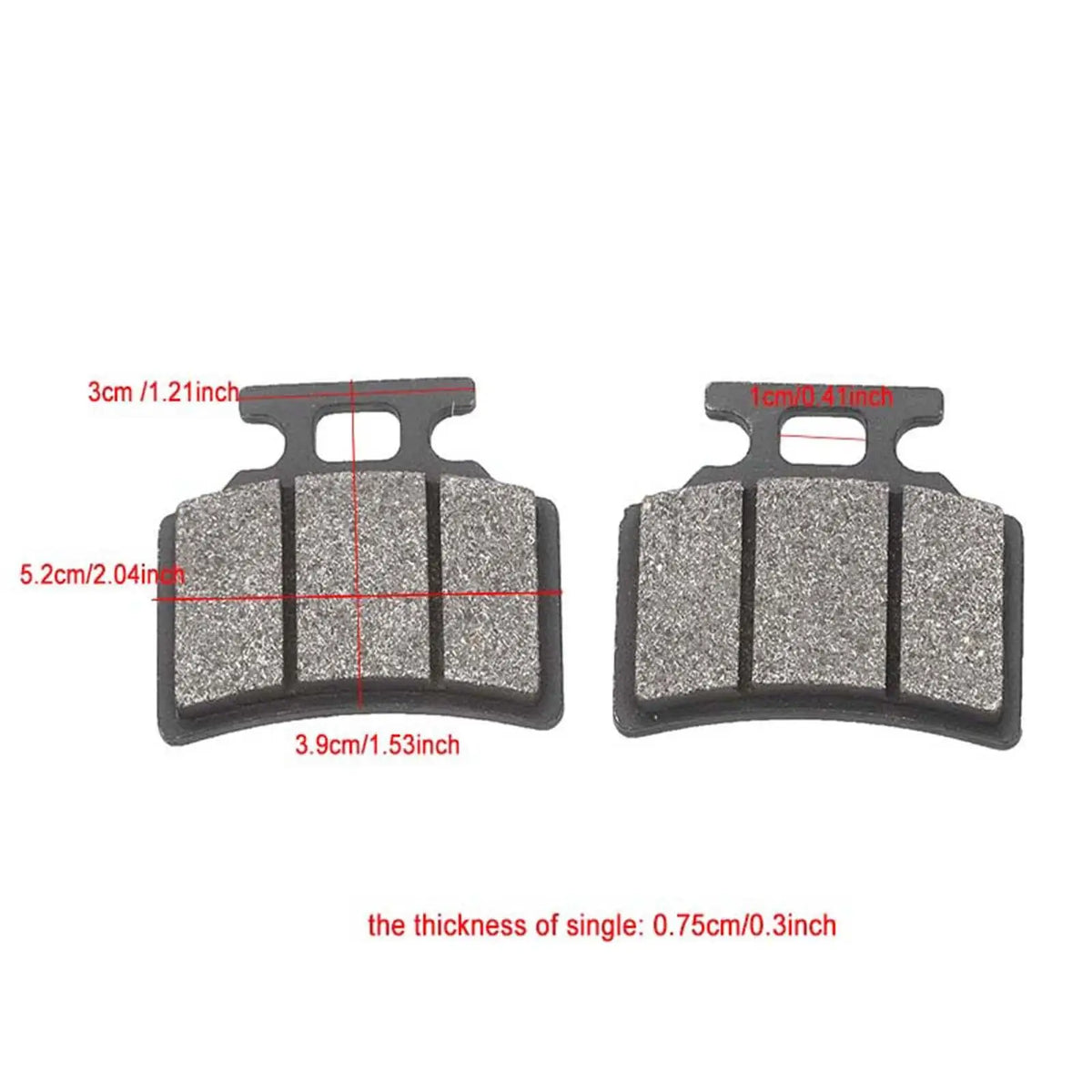 2x Disc Brake Pads Accessories Spare Parts Metal Replaces for Bike 50cc 70cc 90cc 110cc 125cc Sc - Automotive LED Light