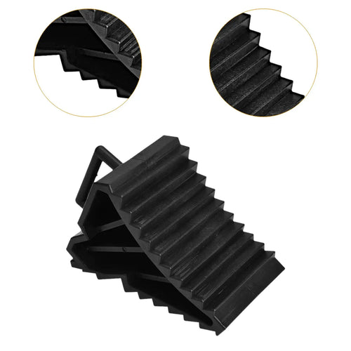 1/2PCS Wheel Chock Stabilizers For Truck RV Non Slip Triangle Base with Pull Handle Wheel Stabil - Automotive LED Light