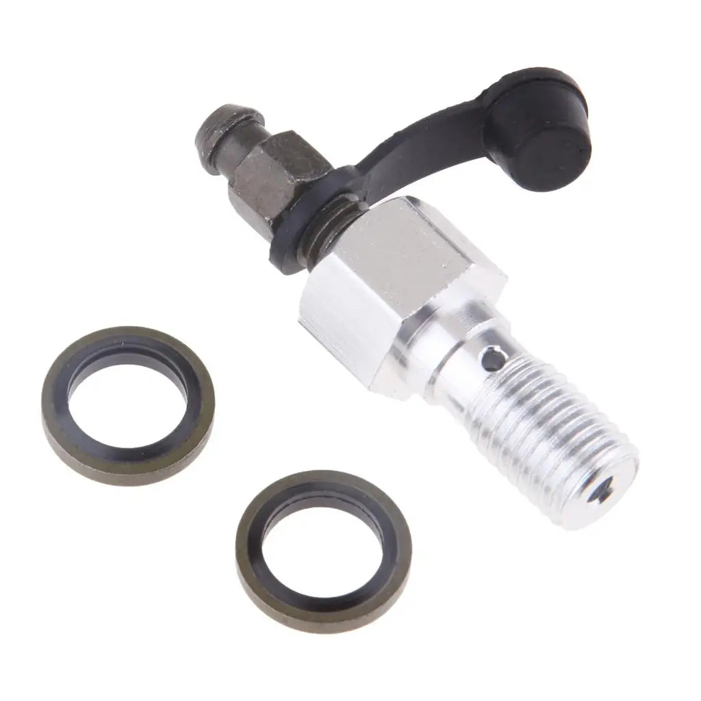 Banjo Bolt M10 X 1.25mm Aluminum Alloy Motorcycle Brake Bleeder Screw Replacement for Caliper Pu - Automotive LED Light