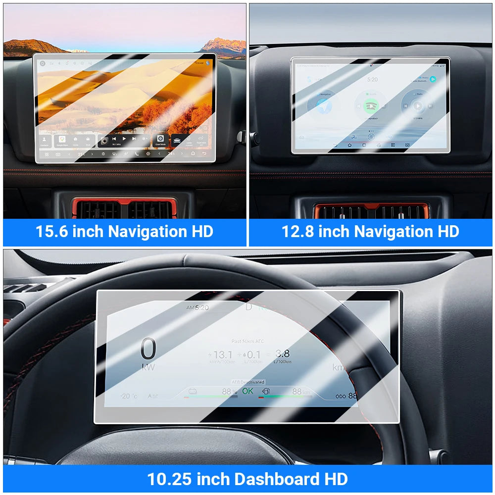 For BYD Shark 6 2024 2025 2026 Car Tempered Glass Protector Film Navigation Dashboard Display Sc - Automotive LED Light